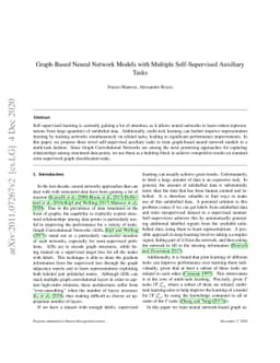 Graph-Based Neural Network Models with Multiple Self-Supervised
  Auxiliary Tasks