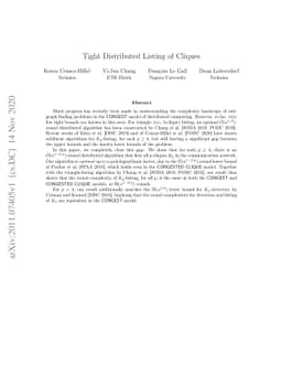Tight Distributed Listing of Cliques