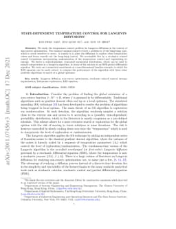 State-Dependent Temperature Control for Langevin Diffusions