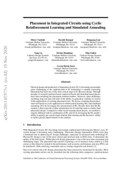 Placement in Integrated Circuits using Cyclic Reinforcement Learning and
  Simulated Annealing