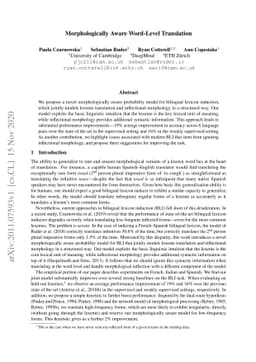 Morphologically Aware Word-Level Translation