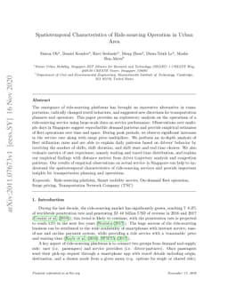 Spatiotemporal Characteristics of Ride-sourcing Operation in Urban Area