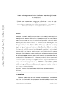 Tucker decomposition-based Temporal Knowledge Graph Completion