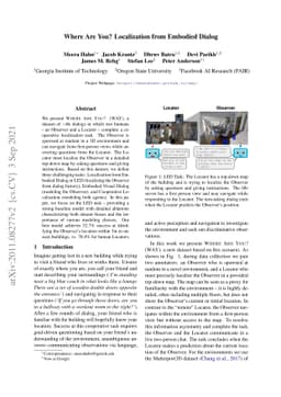 Where Are You? Localization from Embodied Dialog