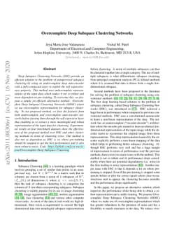 Overcomplete Deep Subspace Clustering Networks