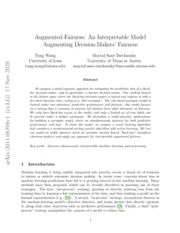 Augmented Fairness: An Interpretable Model Augmenting Decision-Makers'
  Fairness