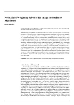 Normalized Weighting Schemes for Image Interpolation Algorithms