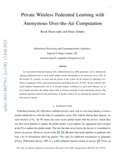 Private Wireless Federated Learning with Anonymous Over-the-Air
  Computation