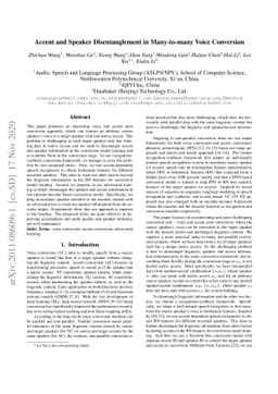 Accent and Speaker Disentanglement in Many-to-many Voice Conversion