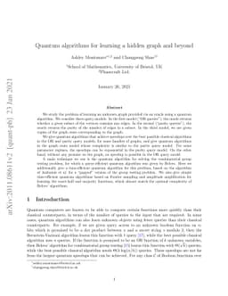 Quantum algorithms for learning a hidden graph and beyond