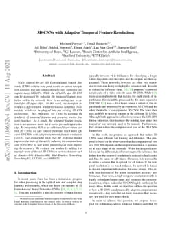 3D CNNs with Adaptive Temporal Feature Resolutions