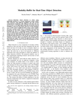 Modality-Buffet for Real-Time Object Detection