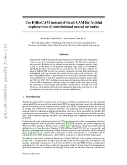 Use HiResCAM instead of Grad-CAM for faithful explanations of
  convolutional neural networks