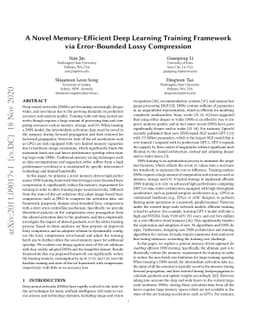 A Novel Memory-Efficient Deep Learning Training Framework via
  Error-Bounded Lossy Compression