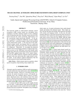 Multi-Channel Automatic Speech Recognition Using Deep Complex Unet