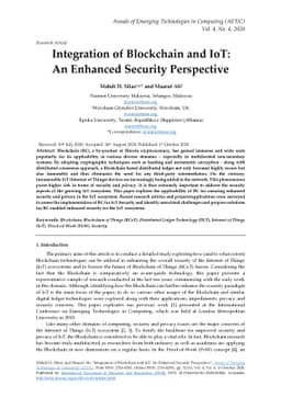 Integration of Blockchain and IoT: An Enhanced Security Perspective