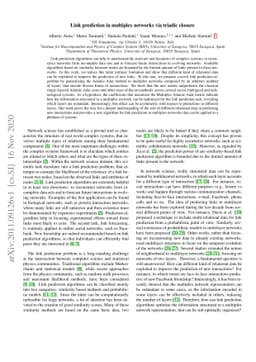 Link prediction in multiplex networks via triadic closure