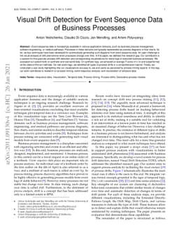 Visual Drift Detection for Sequence Data Analysis of Business Processes