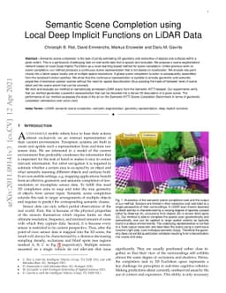 Semantic Scene Completion using Local Deep Implicit Functions on LiDAR
  Data