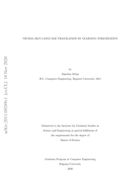 Master Thesis: Neural Sign Language Translation by Learning Tokenization