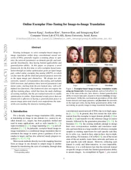 Online Exemplar Fine-Tuning for Image-to-Image Translation