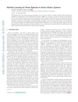 Machine Learning for Phase Behavior in Active Matter Systems