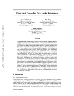 Contextual Fusion For Adversarial Robustness