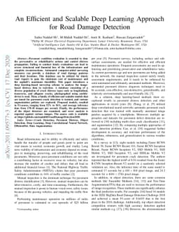An Efficient and Scalable Deep Learning Approach for Road Damage
  Detection