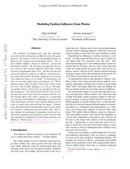 Modeling Fashion Influence from Photos