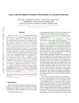 Dense Label Encoding for Boundary Discontinuity Free Rotation Detection