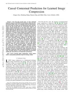 Causal Contextual Prediction for Learned Image Compression