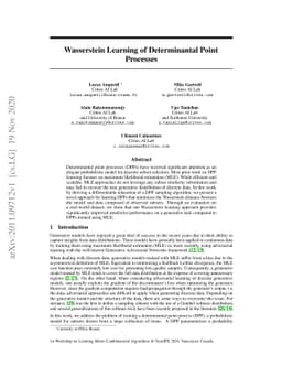 Wasserstein Learning of Determinantal Point Processes
