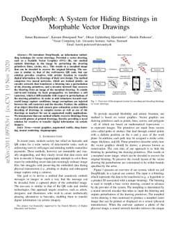 DeepMorph: A System for Hiding Bitstrings in Morphable Vector Drawings