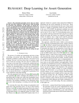 ReAssert: Deep Learning for Assert Generation