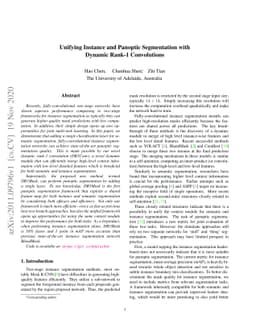 Unifying Instance and Panoptic Segmentation with Dynamic Rank-1
  Convolutions