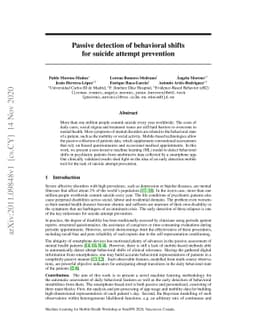 Passive detection of behavioral shifts for suicide attempt prevention