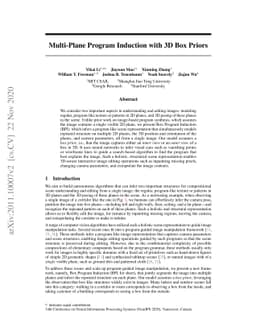 Multi-Plane Program Induction with 3D Box Priors