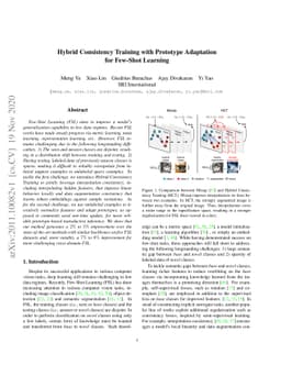 Hybrid Consistency Training with Prototype Adaptation for Few-Shot
  Learning