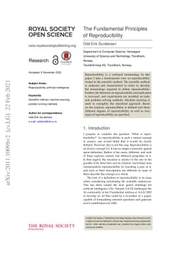 The Fundamental Principles of Reproducibility