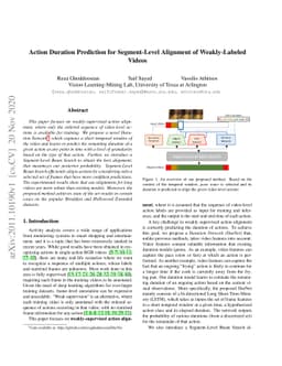 Action Duration Prediction for Segment-Level Alignment of Weakly-Labeled
  Videos
