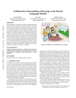 Collaborative Storytelling with Large-scale Neural Language Models