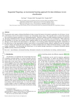 Sequential Targeting: an incremental learning approach for data
  imbalance in text classification