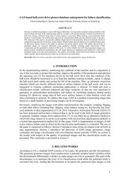 GAN based ball screw drive picture database enlargement for failure
  classification