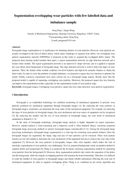 Segmentation overlapping wear particles with few labelled data and
  imbalance sample