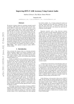 Improving RNN-T ASR Accuracy Using Context Audio