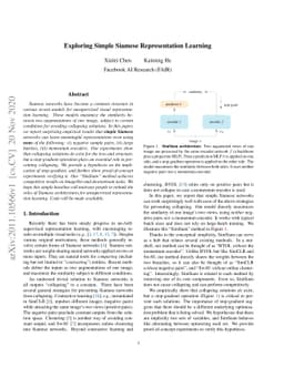 Exploring Simple Siamese Representation Learning