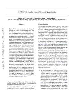 HAWQV3: Dyadic Neural Network Quantization