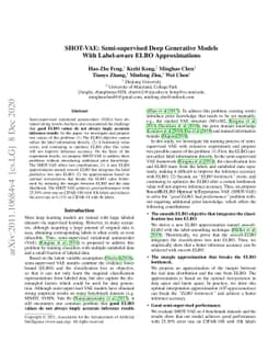 SHOT-VAE: Semi-supervised Deep Generative Models With Label-aware ELBO
  Approximations