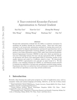 A Trace-restricted Kronecker-Factored Approximation to Natural Gradient