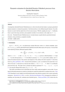 Parameter estimation for threshold Ornstein-Uhlenbeck processes from
  discrete observations